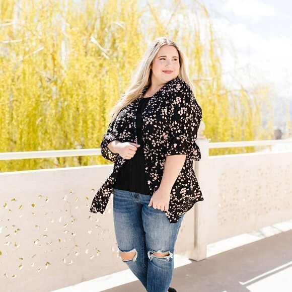 Now N Forever Sweaters - Now N Forever - Clusters Cardigan In Black - NWOT